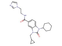 1-cyclohexyl-3-(cyclopropylmethyl)-N-[2-(1H-imidazol-1-yl)ethyl]-2-oxo-2,3-dihydro-1H-benzimidazole-5-carboxamide