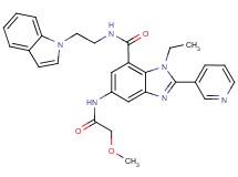 1-ethyl-N-[2-(1H-indol-1-yl)ethyl]-5-[(methoxyacetyl)amino]-2-(3-pyridinyl)-1H-benzimidazole-7-carboxamide