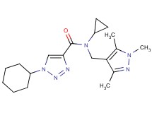 1-cyclohexyl-N-cyclopropyl-N-[(1,3,5-trimethyl-1H-pyrazol-4-yl)methyl]-1H-1,2,3-triazole-4-carboxamide