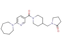 1-[(1-{[6-(1-azepanyl)-3-pyridinyl]carbonyl}-4-piperidinyl)methyl]-2-pyrrolidinone