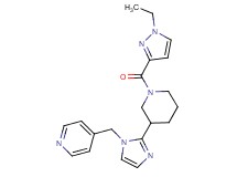 4-[(2-{1-[(1-ethyl-1H-pyrazol-3-yl)carbonyl]-3-piperidinyl}-1H-imidazol-1-yl)methyl]pyridine