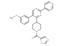 5-(3-methoxyphenyl)-2-(4-pyridinyl)-4-[1-(1,3-thiazol-5-ylcarbonyl)-4-piperidinyl]pyrimidine