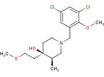 (3R*,4R*)-1-(3,5-dichloro-2-methoxybenzyl)-4-(2-methoxyethyl)-3-methylpiperidin-4-ol