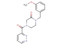 1-(3-methoxybenzyl)-4-(3-pyridazinylcarbonyl)-2-piperazinone