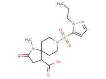 1-methyl-2-oxo-8-[(1-propyl-1H-pyrazol-5-yl)sulfonyl]-1,8-diazaspiro[4.5]decane-4-carboxylic acid