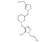 {[1-({1-[(5-methyl-1-propyl-1H-pyrazol-4-yl)methyl]-3-piperidinyl}methyl)-1H-1,2,3-triazol-4-yl]methyl}amine bis(trifluoroacetate)