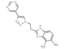 4,5-dimethyl-2-[2-(4-pyrimidin-5-yl-1H-1,2,3-triazol-1-yl)ethyl]-1H-benzimidazole