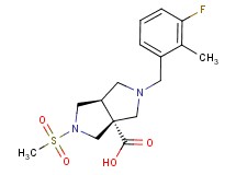 (3aR*,6aR*)-2-(3-fluoro-2-methylbenzyl)-5-(methylsulfonyl)hexahydropyrrolo[3,4-c]pyrrole-3a(1H)-carboxylic acid