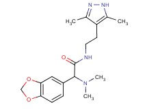 2-(1,3-benzodioxol-5-yl)-2-(dimethylamino)-N-[2-(3,5-dimethyl-1H-pyrazol-4-yl)ethyl]acetamide
