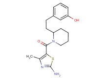 3-(2-{1-[(2-amino-4-methyl-1,3-thiazol-5-yl)carbonyl]-2-piperidinyl}ethyl)phenol