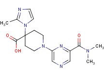 1-{6-[(dimethylamino)carbonyl]pyrazin-2-yl}-4-(2-methyl-1H-imidazol-1-yl)piperidine-4-carboxylic acid