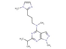 6-isopropyl-N,1-dimethyl-N-[3-(1-methyl-1H-imidazol-2-yl)propyl]-1H-pyrazolo[3,4-d]pyrimidin-4-amine