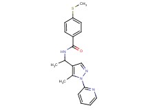 N-{1-[5-methyl-1-(2-pyridinyl)-1H-pyrazol-4-yl]ethyl}-4-(methylthio)benzamide