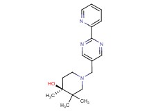(4S*)-3,3,4-trimethyl-1-[(2-pyridin-2-ylpyrimidin-5-yl)methyl]piperidin-4-ol