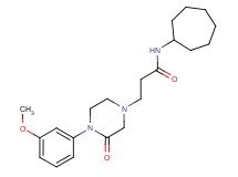 N-cycloheptyl-3-[4-(3-methoxyphenyl)-3-oxo-1-piperazinyl]propanamide