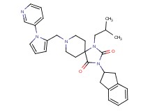 3-(2,3-dihydro-1H-inden-2-yl)-1-isobutyl-8-{[1-(3-pyridinyl)-1H-pyrrol-2-yl]methyl}-1,3,8-triazaspiro[4.5]decane-2,4-dione