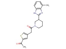 1-(4-{2-[3-(4-methyl-1H-benzimidazol-2-yl)-1-piperidinyl]-2-oxoethyl}-2-thienyl)ethanone