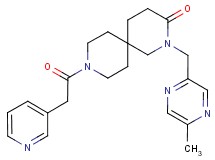 2-[(5-methylpyrazin-2-yl)methyl]-9-(pyridin-3-ylacetyl)-2,9-diazaspiro[5.5]undecan-3-one
