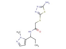 2-[(5-amino-1,3,4-thiadiazol-2-yl)thio]-N-[1-(1-methyl-1H-pyrazol-5-yl)propyl]acetamide