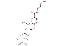 3-{2-[(2-amino-1,1-dimethyl-2-oxoethyl)amino]-2-oxoethyl}-N-(2-methoxyethyl)-4-methyl-3,4-dihydro-2H-1,4-benzoxazine-6-carboxamide