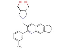 ((3S*,4S*)-1-{[2-(3-methylphenyl)-7,8-dihydro-6H-cyclopenta[g]quinolin-3-yl]methyl}-3,4-pyrrolidinediyl)dimethanol