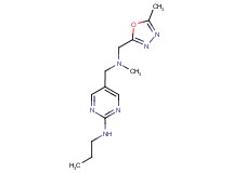 5-({methyl[(5-methyl-1,3,4-oxadiazol-2-yl)methyl]amino}methyl)-N-propylpyrimidin-2-amine