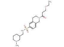 2-(3-ethoxypropanoyl)-N-[(1-methylpiperidin-3-yl)methyl]-1,2,3,4-tetrahydroisoquinoline-6-sulfonamide