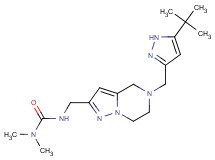 N'-({5-[(5-tert-butyl-1H-pyrazol-3-yl)methyl]-4,5,6,7-tetrahydropyrazolo[1,5-a]pyrazin-2-yl}methyl)-N,N-dimethylurea