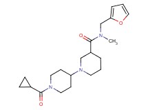 1'-(cyclopropylcarbonyl)-N-(2-furylmethyl)-N-methyl-1,4'-bipiperidine-3-carboxamide