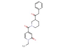 1-ethyl-4-{[3-(phenylacetyl)-1-piperidinyl]carbonyl}-2(1H)-pyridinone