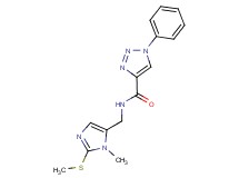 N-{[1-methyl-2-(methylthio)-1H-imidazol-5-yl]methyl}-1-phenyl-1H-1,2,3-triazole-4-carboxamide