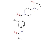 N-(3-methyl-4-{[4-(2-oxopyrrolidin-1-yl)piperidin-1-yl]carbonyl}phenyl)acetamide