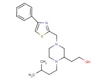 2-{1-(3-methylbutyl)-4-[(4-phenyl-1,3-thiazol-2-yl)methyl]-2-piperazinyl}ethanol