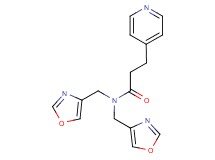 N,N-bis(1,3-oxazol-4-ylmethyl)-3-pyridin-4-ylpropanamide
