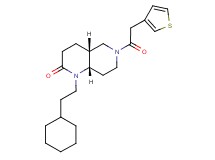 (4aR*,8aS*)-1-(2-cyclohexylethyl)-6-(3-thienylacetyl)octahydro-1,6-naphthyridin-2(1H)-one