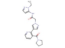 N-(1-ethyl-1H-pyrazol-5-yl)-2-{4-[3-(pyrrolidin-1-ylcarbonyl)pyridin-2-yl]-1H-pyrazol-1-yl}acetamide
