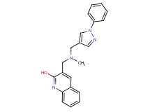 3-({methyl[(1-phenyl-1H-pyrazol-4-yl)methyl]amino}methyl)-2-quinolinol