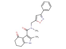N,2-dimethyl-4-oxo-N-[(3-phenyl-5-isoxazolyl)methyl]-4,5,6,7-tetrahydro-1H-indole-3-carboxamide