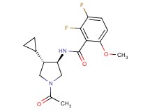 N-[(3R*,4S*)-1-acetyl-4-cyclopropyl-3-pyrrolidinyl]-2,3-difluoro-6-methoxybenzamide