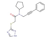 N-cyclopentyl-N-(3-phenylprop-2-yn-1-yl)-2-(1H-1,2,4-triazol-3-ylthio)acetamide