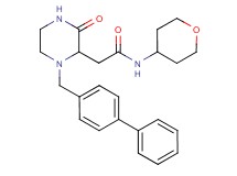 2-[1-(4-biphenylylmethyl)-3-oxo-2-piperazinyl]-N-(tetrahydro-2H-pyran-4-yl)acetamide