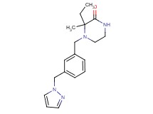 3-ethyl-3-methyl-4-[3-(1H-pyrazol-1-ylmethyl)benzyl]piperazin-2-one