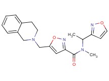 5-(3,4-dihydroisoquinolin-2(1H)-ylmethyl)-N-(1-isoxazol-3-ylethyl)-N-methylisoxazole-3-carboxamide