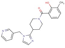 2-methyl-6-({4-[1-(pyridin-3-ylmethyl)-1H-imidazol-2-yl]piperidin-1-yl}carbonyl)phenol