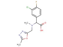 (3-chloro-4-fluorophenyl){methyl[(5-methyl-1,3,4-oxadiazol-2-yl)methyl]amino}acetic acid