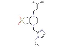 (4aS*,7aR*)-1-[(1-ethyl-1H-imidazol-2-yl)methyl]-4-(3-methyl-2-buten-1-yl)octahydrothieno[3,4-b]pyrazine 6,6-dioxide