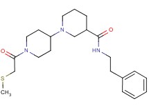 1'-[(methylthio)acetyl]-N-(2-phenylethyl)-1,4'-bipiperidine-3-carboxamide