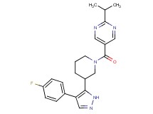 5-({3-[4-(4-fluorophenyl)-1H-pyrazol-5-yl]piperidin-1-yl}carbonyl)-2-isopropylpyrimidine