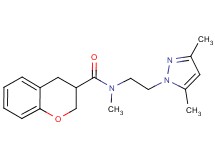 N-[2-(3,5-dimethyl-1H-pyrazol-1-yl)ethyl]-N-methylchromane-3-carboxamide
