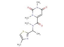 N,1,3-trimethyl-N-[1-(4-methyl-1,3-thiazol-2-yl)ethyl]-2,6-dioxo-1,2,3,6-tetrahydropyrimidine-4-carboxamide